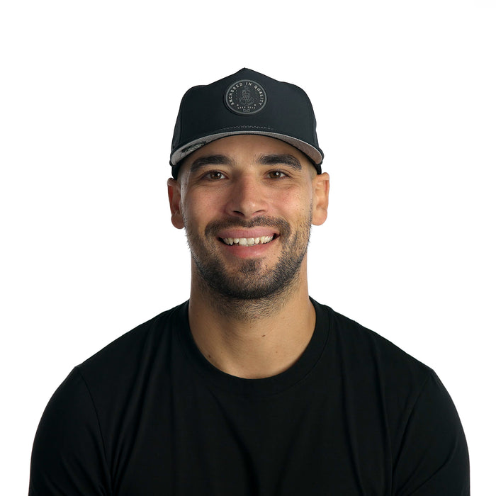 The model-image of the Melin Split Crushed Fit Coronado Anchor Hydro hat in Black