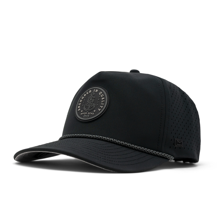 The angled, curved bill view of melin's Coronado Anchored Hydro - Black