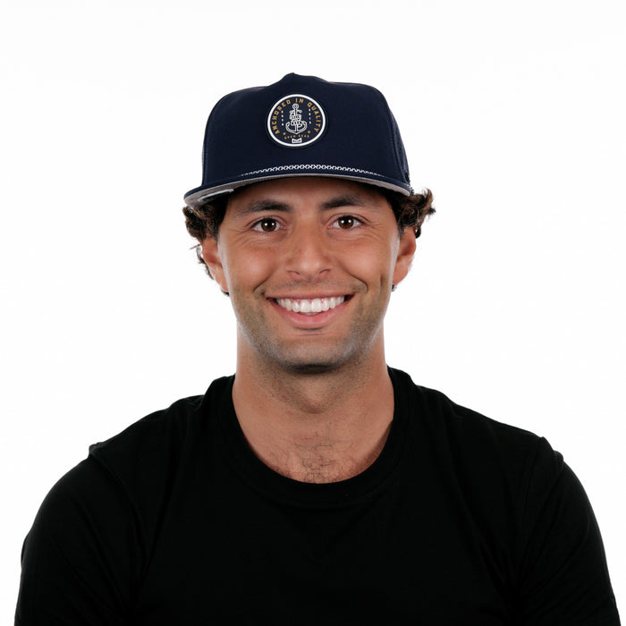 The model-image of the Melin Split Crushed Fit Coronado Anchor Hydro hat in Navy