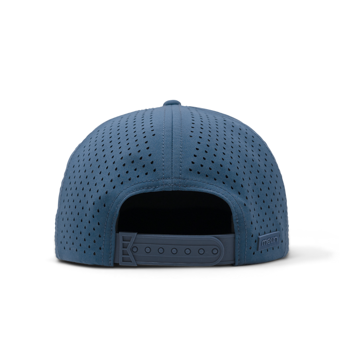 The back view of melin's Coronado Anchored Hydro - Steel Blue