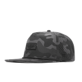 The front, angled view of the melin Coronado Brick Hydro  Split Crushed Fit in  Black Camo