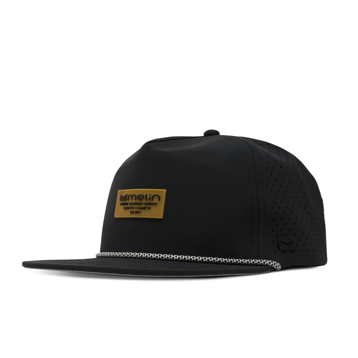 The angled view of melin's Coronado Brick Hydro - Black / Gum