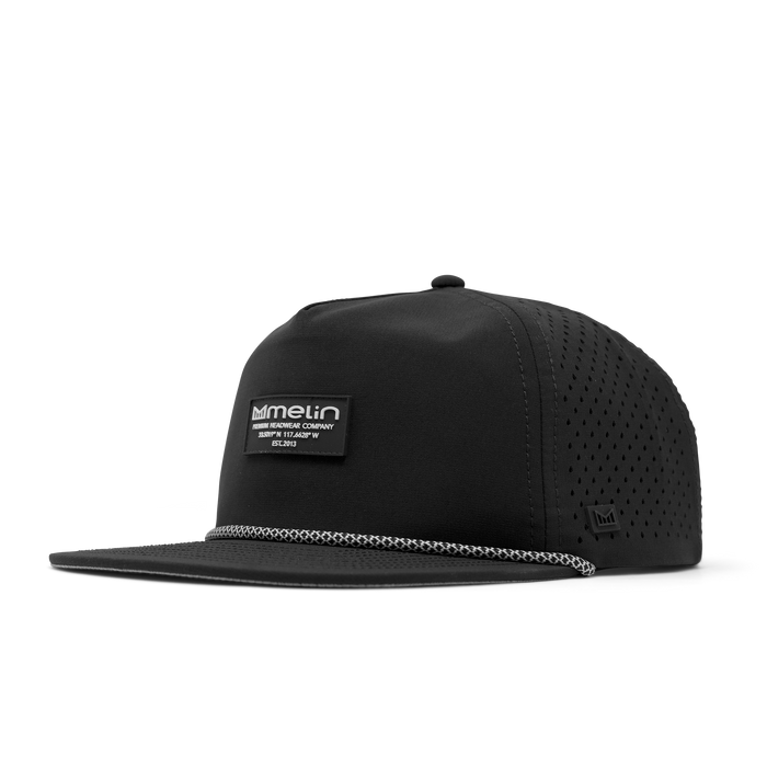 The front, angled view of melin's Coronado Brick Hydro in Black