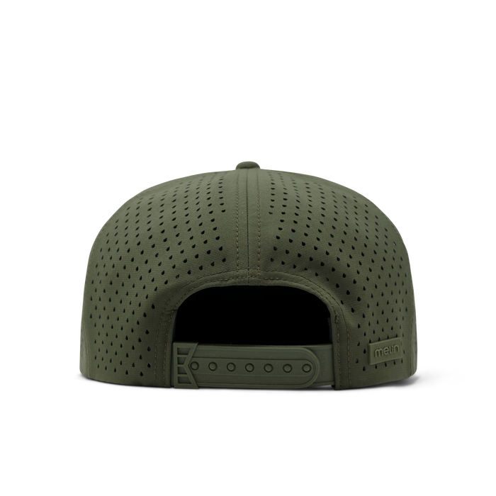 The back view of melin's Coronado Brick Hydro - Canopy / Khaki