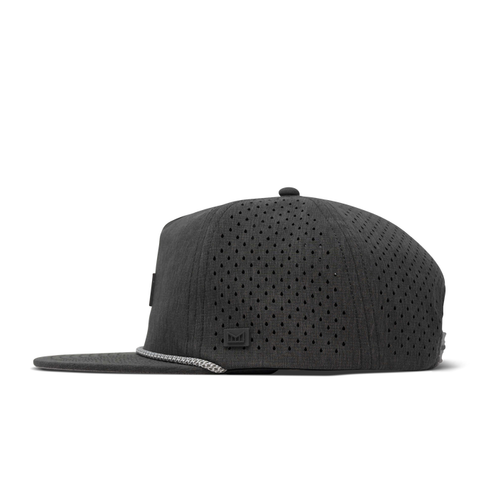 The side view of melin's Coronado Brick Hydro in Heather Charcoal