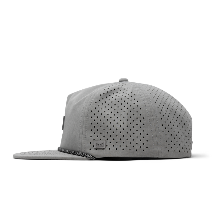 The side view of melin's Coronado Brick Hydro in Heather Grey