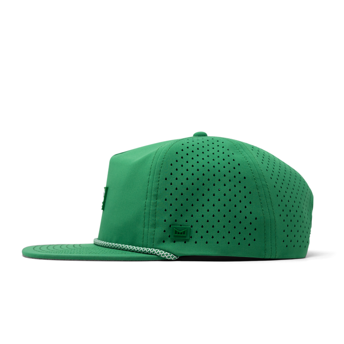 The side view of melin's Coronado Brick Hydro - Kelly Green