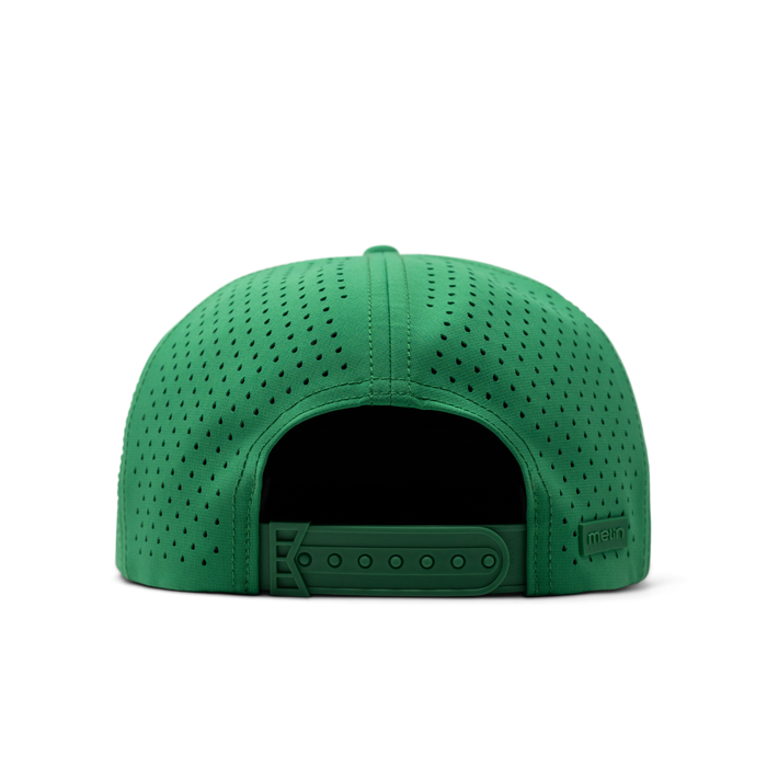 The back view of melin's Coronado Brick Hydro - Kelly Green