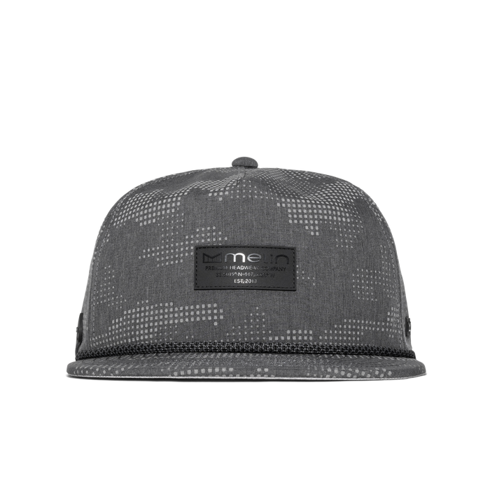The front view of the melin Coronado Brick Hydro  Split Crushed Fit in Midnight Reflective
