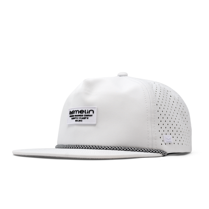 The front, angled view of melin's Coronado Brick Hydro in White