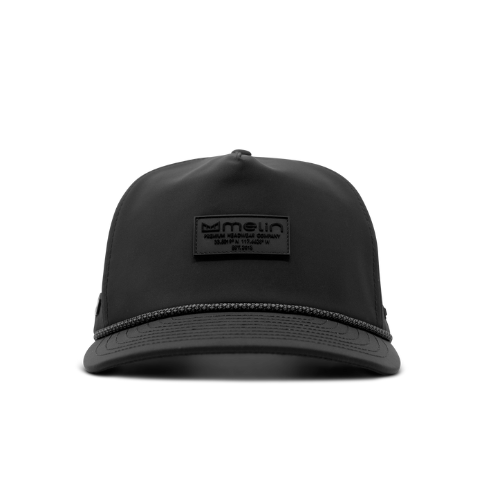 The front, curved bill view of melin's Coronado Brick Infinite Thermal - Black