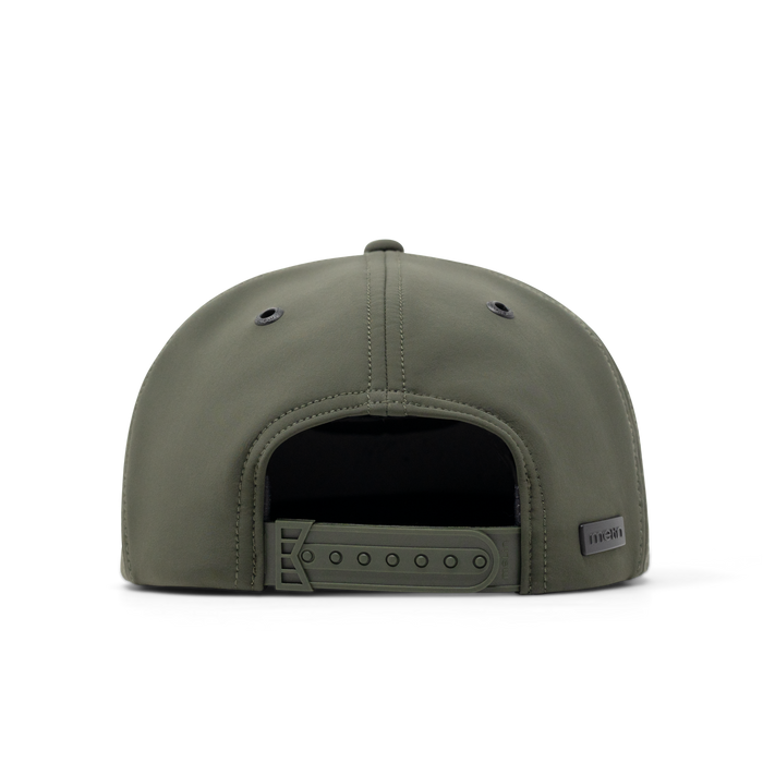 The back view of the melin Coronado Brick Infinite Thermal  Split Crushed Fit in Pine Green