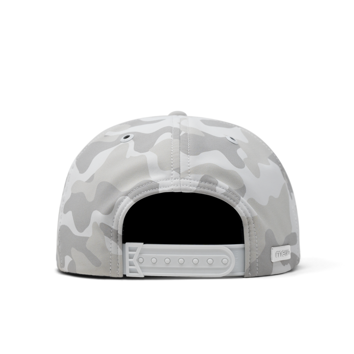 The back view of the melin Coronado Brick Infinite Thermal  Split Crushed Fit in Snow Camo