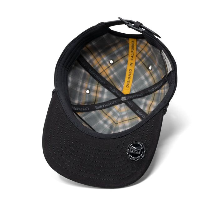 The inside view of the melin Coronado Brick Thermal  Split Crushed Fit in Black