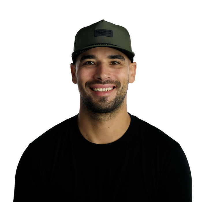 The model-image of the Melin Split Fit Coronado Brick Thermal hat in Military