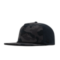 The front, angled view of the melin Coronado Hydrolite  Split Crushed Fit in  Black Camo