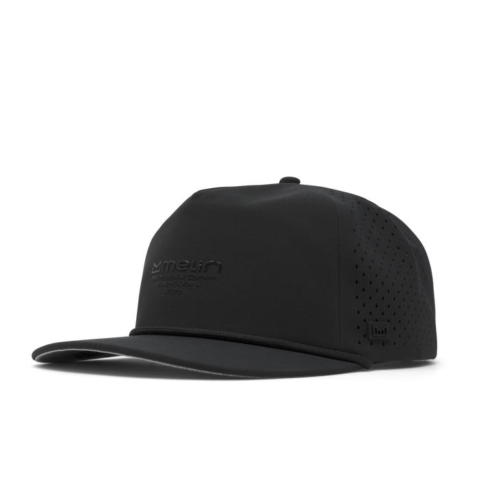 The front, angled view of melin's Coronado Hydrolite snapback hat in Black