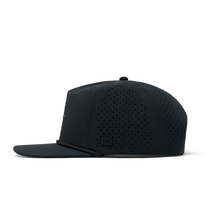 The side view of melin's Coronado Hydrolite snapback hat in Black