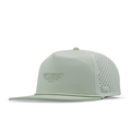The angled view of the melin Split Crushed Fit Coronado Hydrolite hat in dusty mint