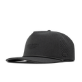 The front, angled view of the melin Coronado Hydrolite  Split Crushed Fit in  Heather Charcoal