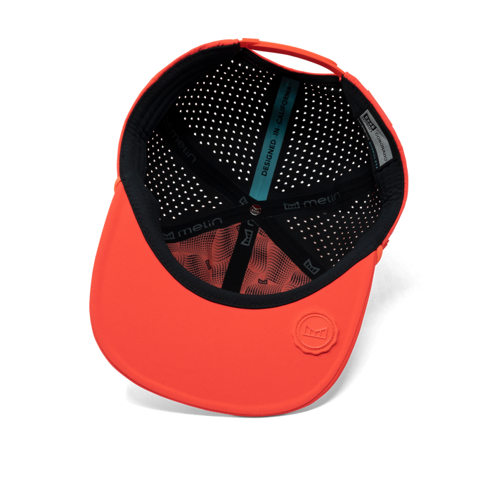 The inside view of the melin Coronado Hydrolite  Split Crushed Fit in  Infrared