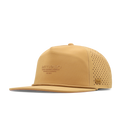 The angled view of the melin Split Crushed Fit Coronado Hydrolite hat in medal bronze
