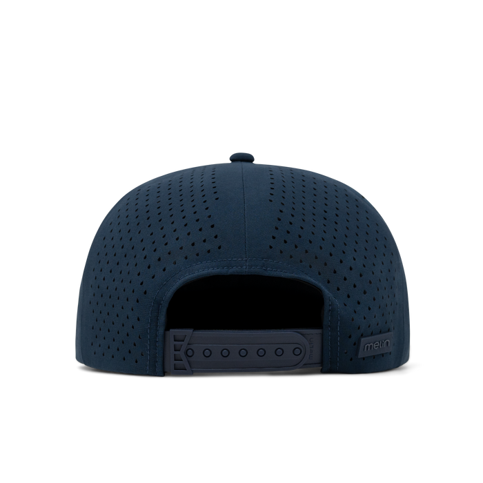 The back view of the melin Coronado Hydrolite  Split Crushed Fit in  Navy