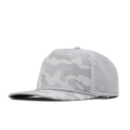 The front, angled view of the melin Coronado Hydrolite  Split Crushed Fit in  Snow Camo