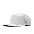 The front, angled view of melin's Coronado Hydrolite snapback hat in White