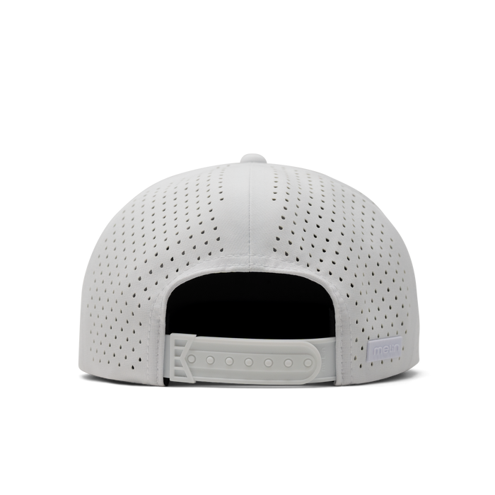 The back view of melin's Coronado Hydrolite snapback hat in White