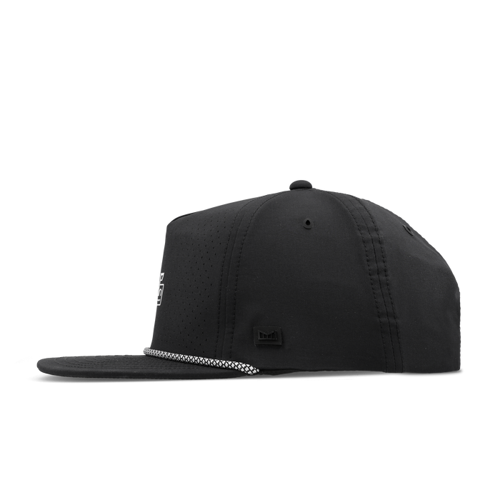 The side view of the melin Split Crushed Fit Coronado Links Hydro hat in black