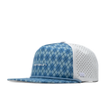 The front, angled view of the melin Coronado Links Hydro  Split Crushed Fit in  Blue Argyle