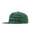 The front, angled view of the melin Coronado Links Hydro  Split Crushed Fit in  Green Argyle