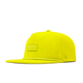 The front, angled view of the melin Split Crushed Fit Coronado Links Hydro  in  Neon Yellow