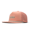 The front, angled view of the melin Coronado Links Hydro  Split Crushed Fit in  Peach Nectar