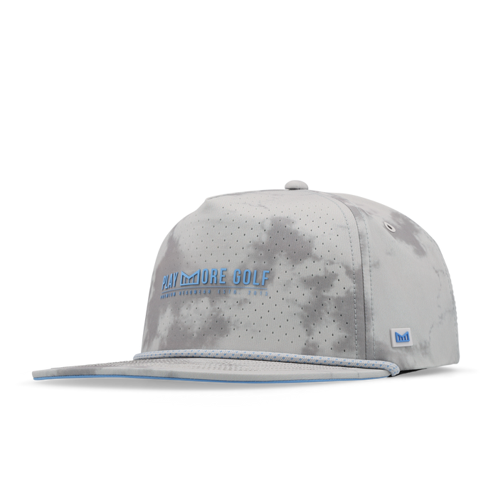 The front, angled view of the melin Coronado Links Hydro  Split Crushed Fit in  Sky / Light Grey
