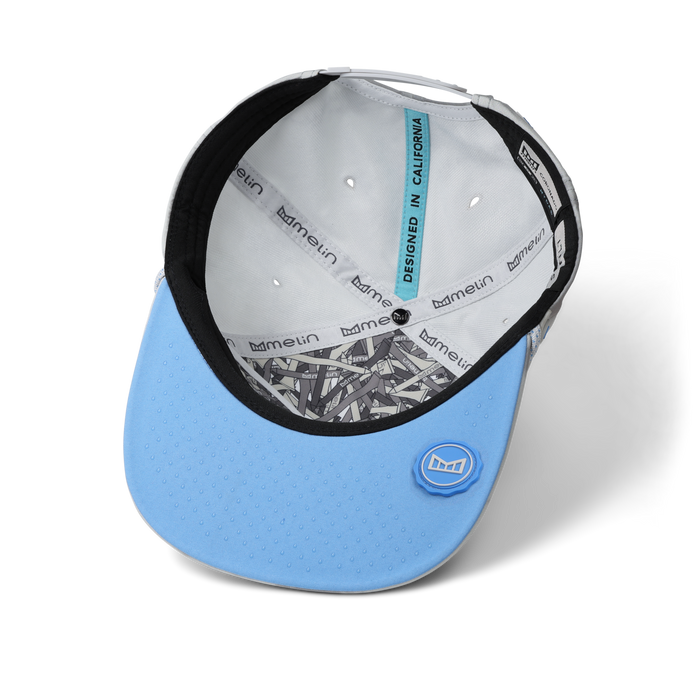 The inside view of the melin Coronado Links Hydro  Split Crushed Fit in  Sky / Light Grey