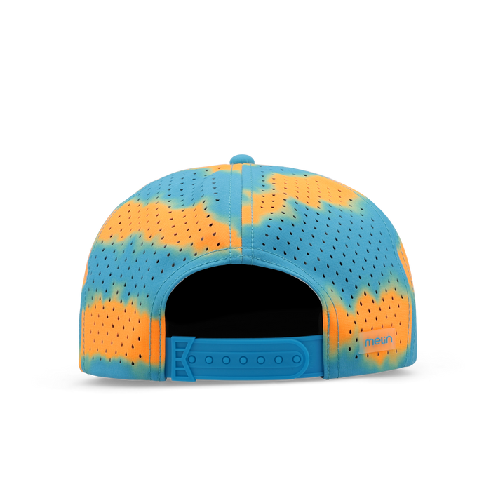 Melin Split Crushed Fit Coronado Neon Tie Dye Hydro Hat in Turquoise