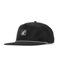 The angled view of the melin Split Crushed Fit Coronado Packable Hydro hat in black
