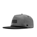 The front, angled view of the melin Coronado Scout Thermal  Split Crushed Fit in Heather Grey / Black