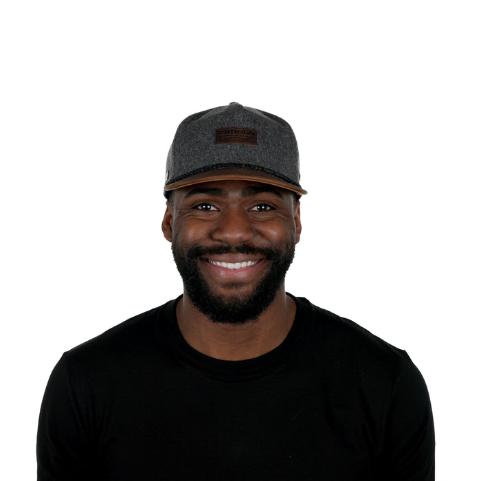 The model-image of the Melin Split Crushed Fit Coronado Scout Thermal hat in Heather Grey
