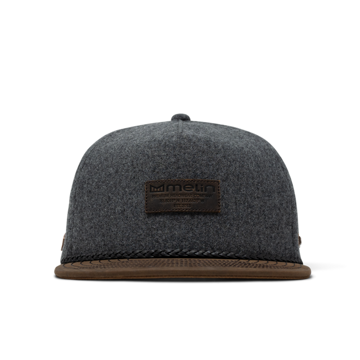 The front view of the melin Coronado Scout Thermal  Split Crushed Fit in  Heather Grey