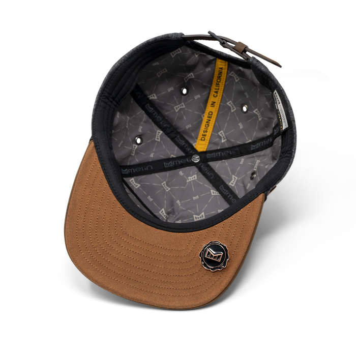 The inside view of the melin Coronado Scout Thermal  Split Crushed Fit in  Heather Grey