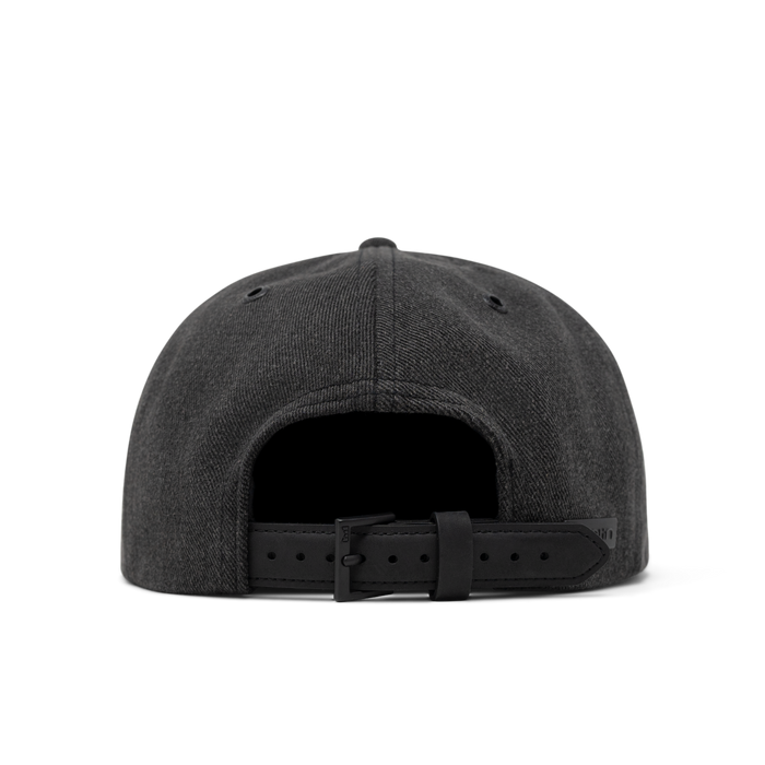 The back view of the melin Coronado Thermal  Split Crushed Fit in Black Denim