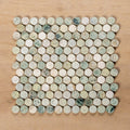Cottesloe Ming Green Penny Round Honed Marble Mosaic Tile 23x23mm - The Blue Space