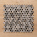 Cottesloe New Grey Penny Round Honed Marble Mosaic Tile 23x23mm - The Blue Space