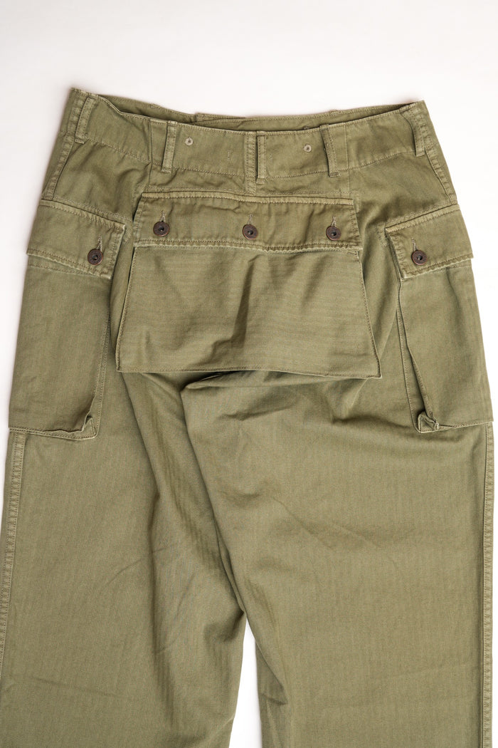 COTTON HBT P-44 MONKEY PANTS - GREEN