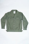 COTTON HBT WW2 US 1ST PATTERN JACKET WITH STENCIL - GREEN