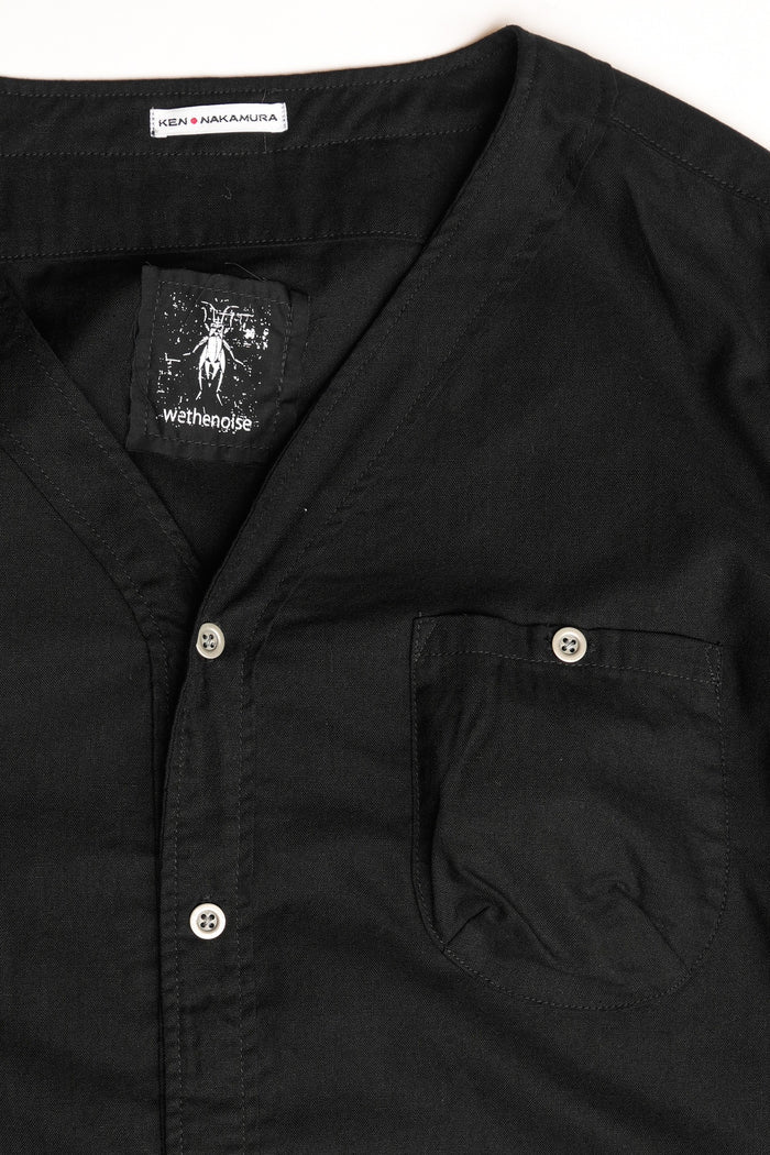 COTTON LINE VINTAGE BASEBALL SHIRT - BLACK
