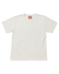 CREWNECK T-SHIRT - ELS RECYCLED COTTON SLUB  - WHITE